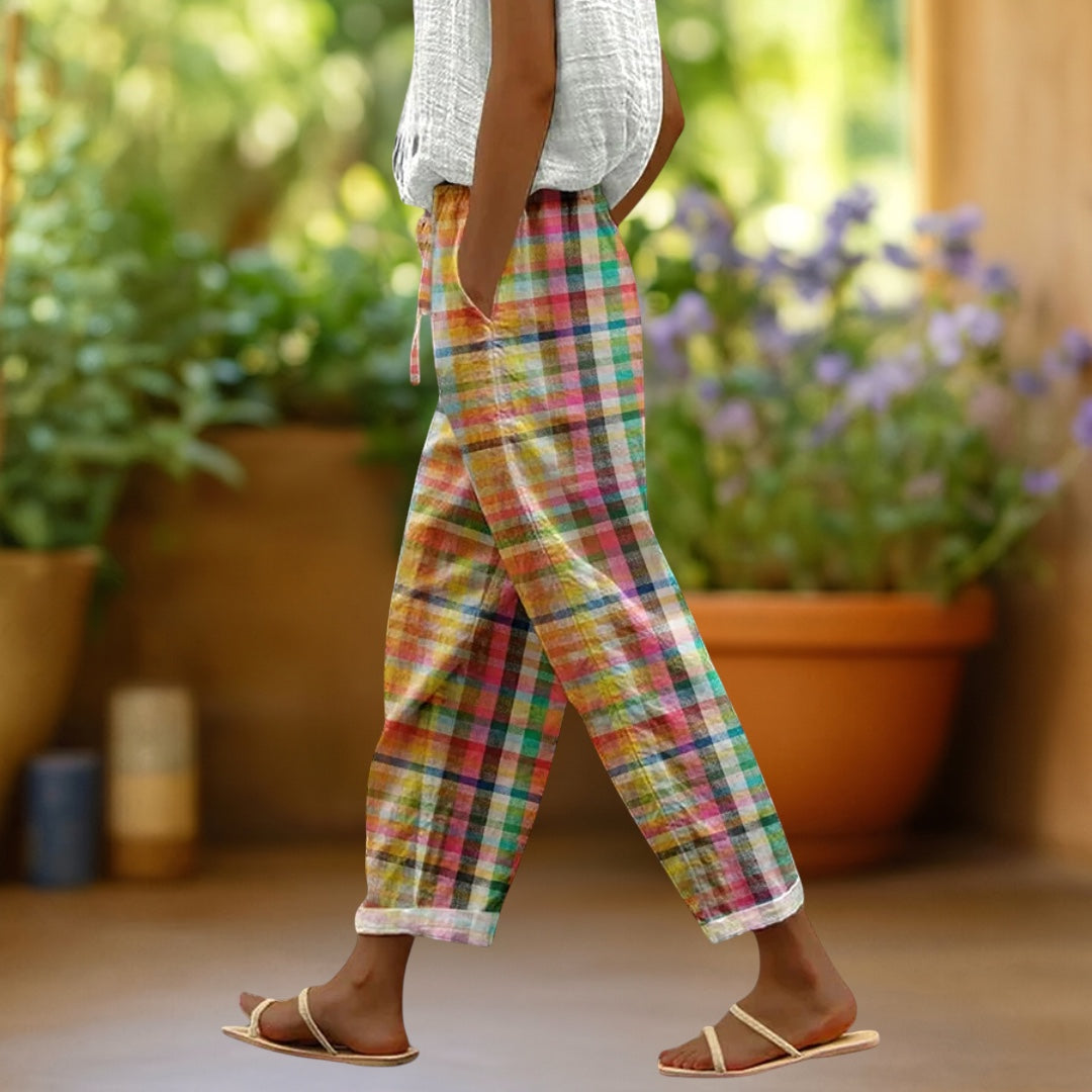 Michelle | Comfortable Plaid Pants