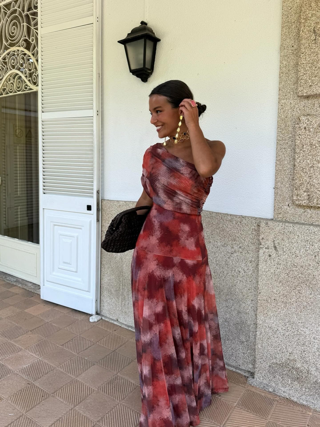 Precious | Watercolor Off-Shoulder Long Dress