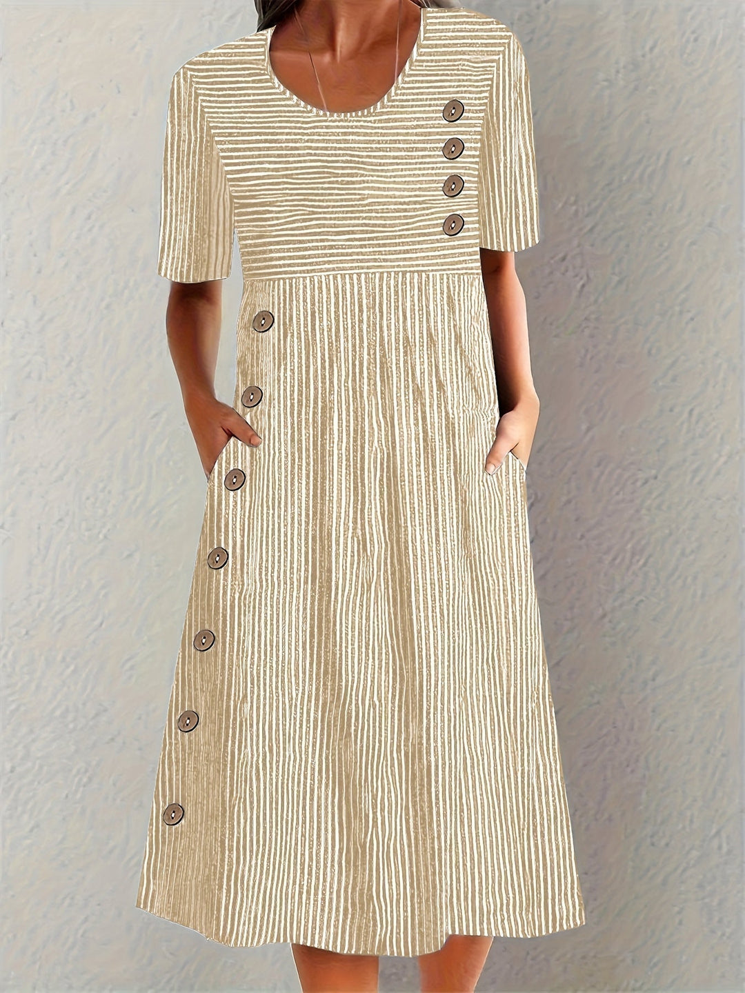 Zanele | Summer Maxi Dress with Clear Stripes