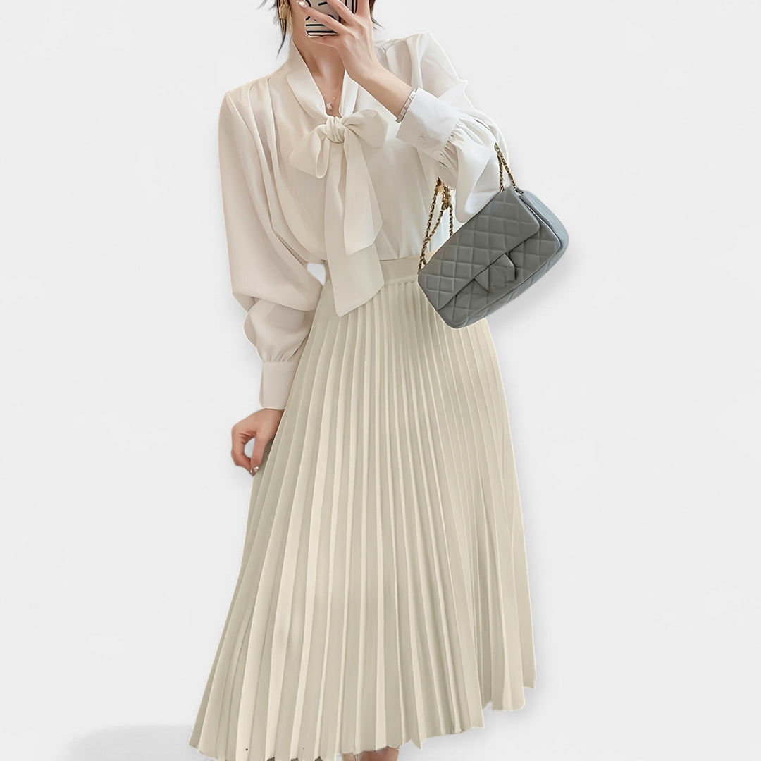 Odette | Satin Pleated Skirt