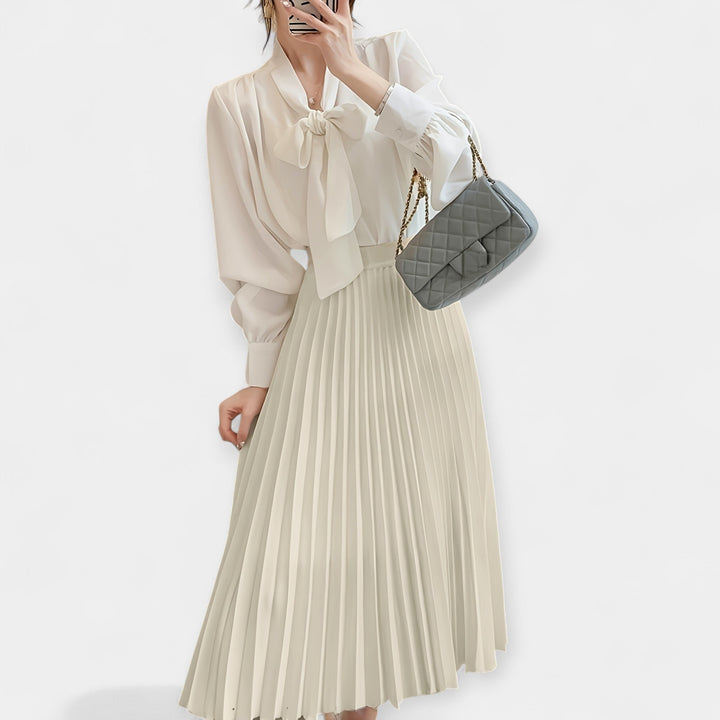Odette | Satin Pleated Skirt