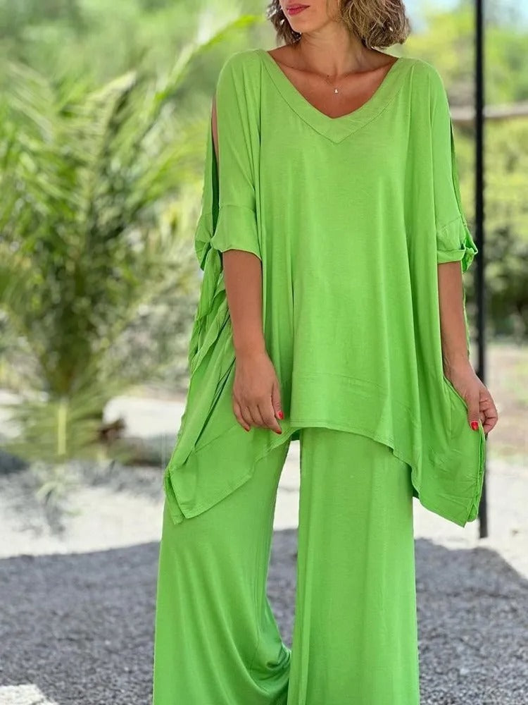 Ursula | Open Shoulder Tunic and Pants Set