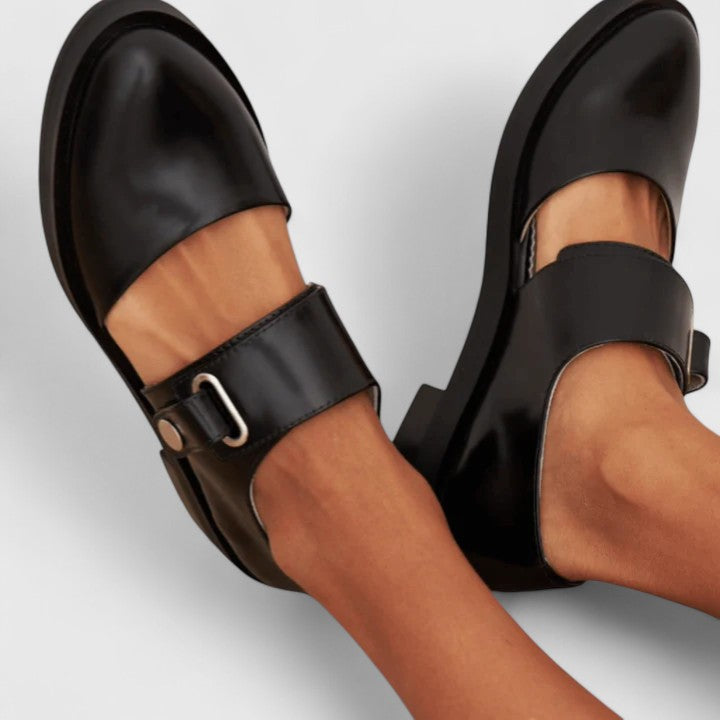 Elena | Black Women's Shoes with Buckle