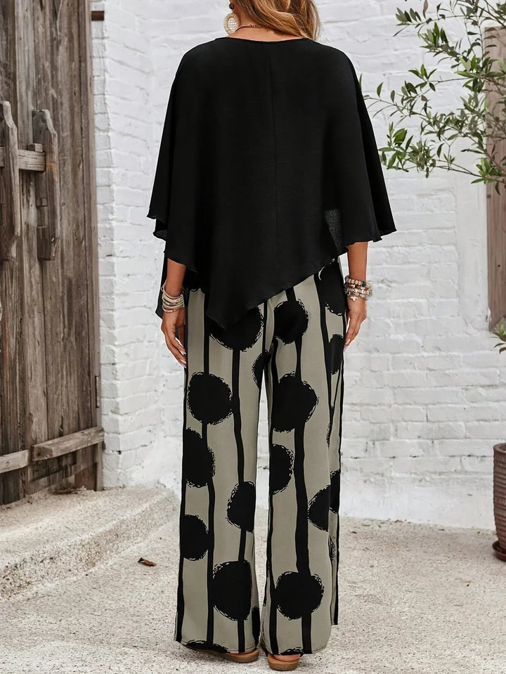 Valeriana | Asymmetrical Top and Boho Pants Set