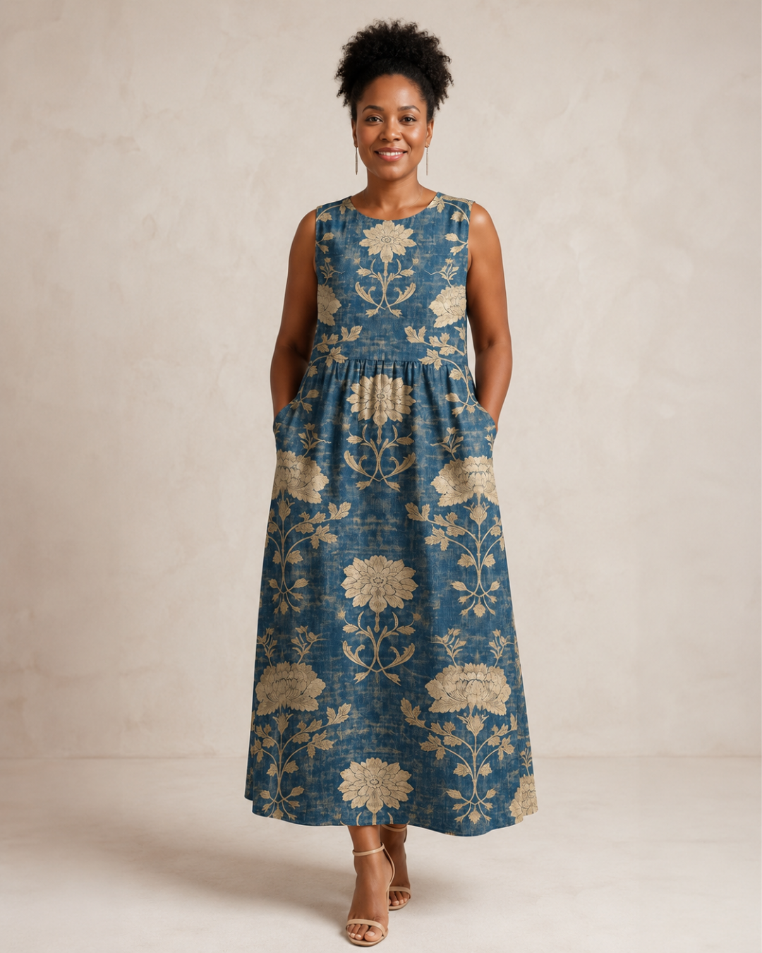 Robyn | Classic Floral Midi Dress