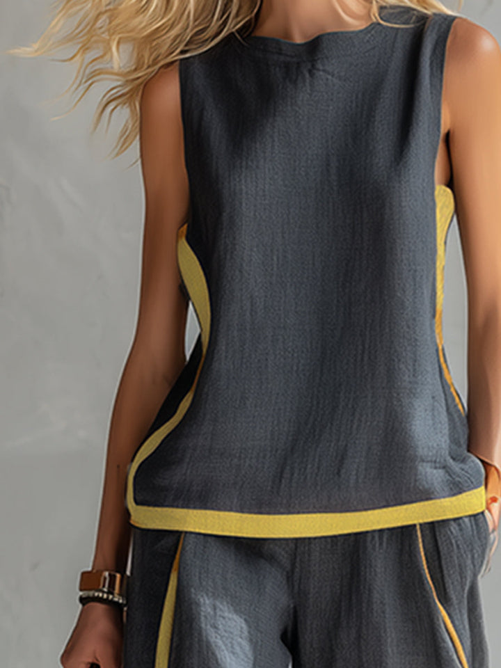 Aurora | Green Linen Two-Piece Set