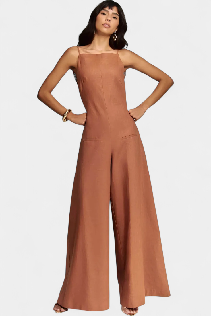 Belén | Wide-Leg Halter Jumpsuit with Radiant Fall