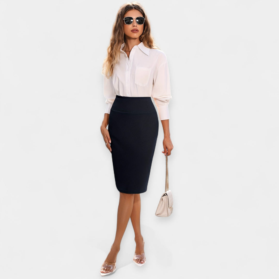 Sasha | High-Waisted Midi Skirt