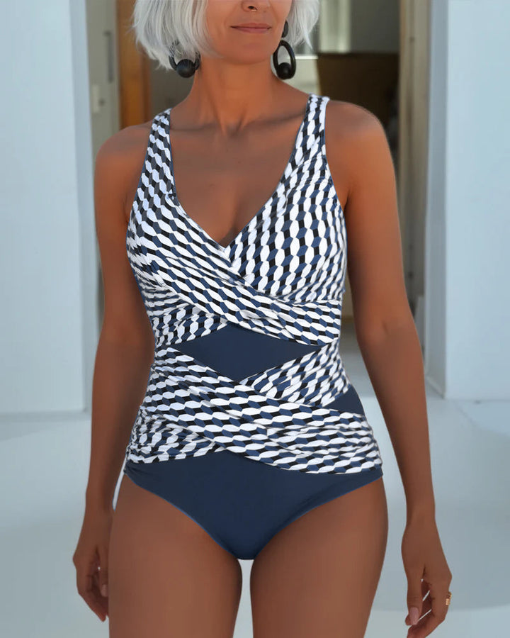 Ashley | Cross-Design Swimsuit for Casual Resort Style