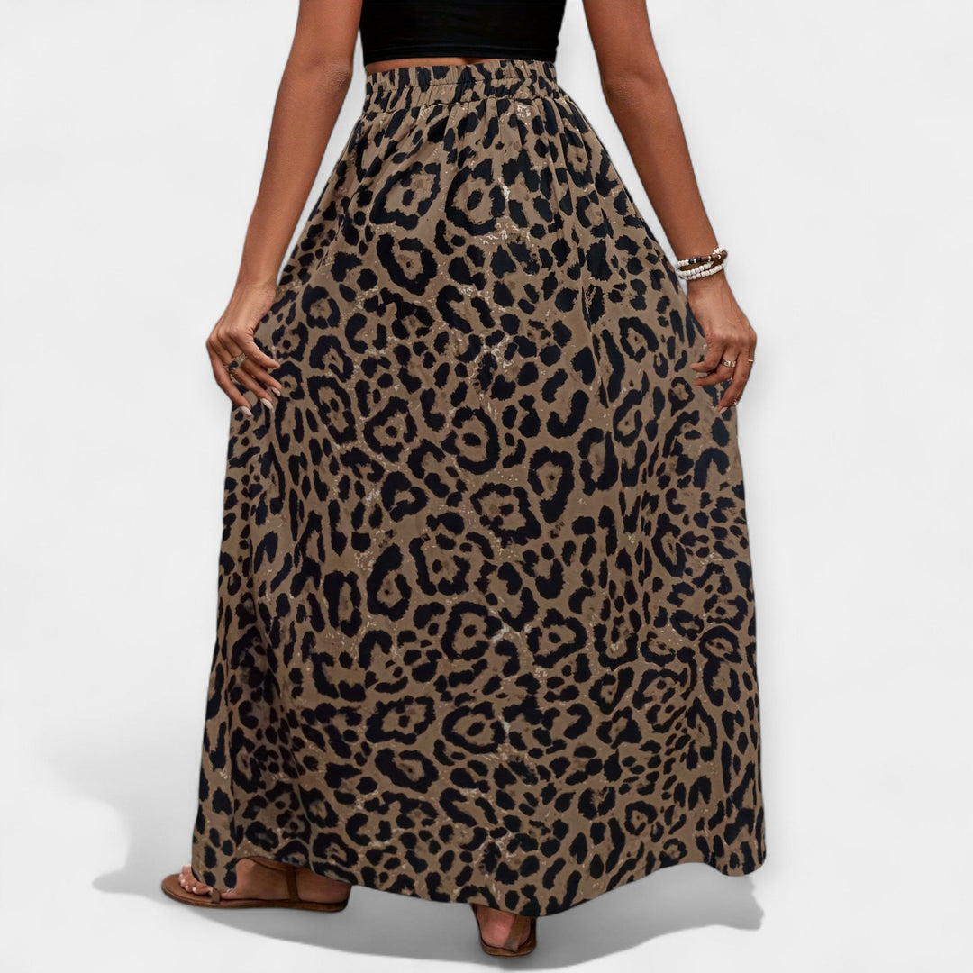 Freya | Leopard Midi Skirt