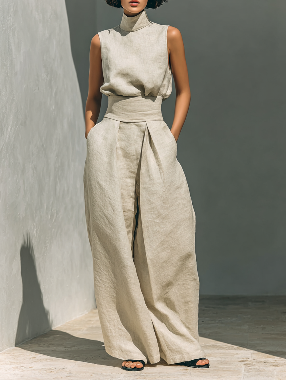Venancia | Minimalist Set Top and Wide Pants
