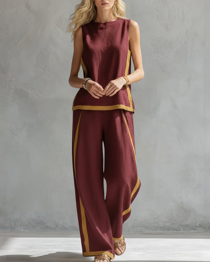 Aurora | White Linen Two-Piece Set