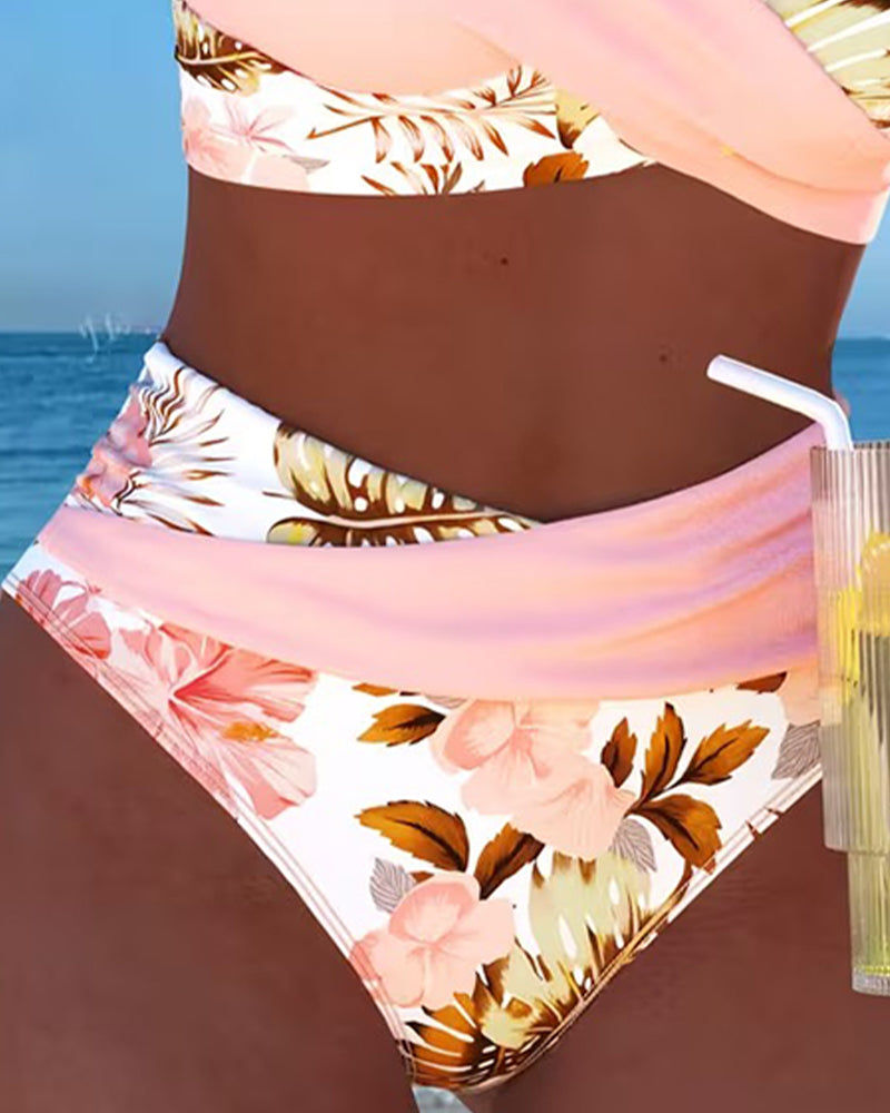 Jolina | Two-Piece Bikini with Floral Print and Contrast