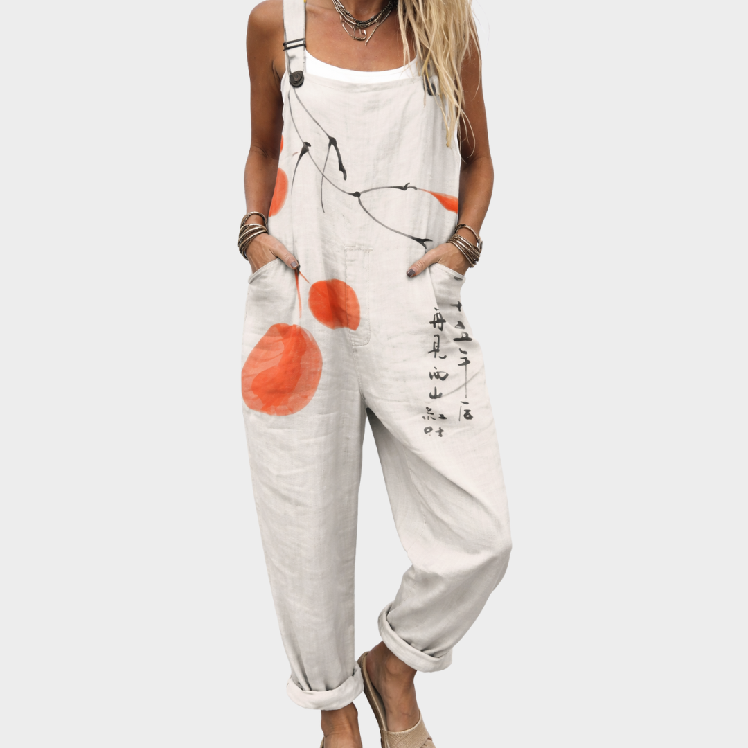 Annetjie | Comfortable Printed Work Jumpsuit