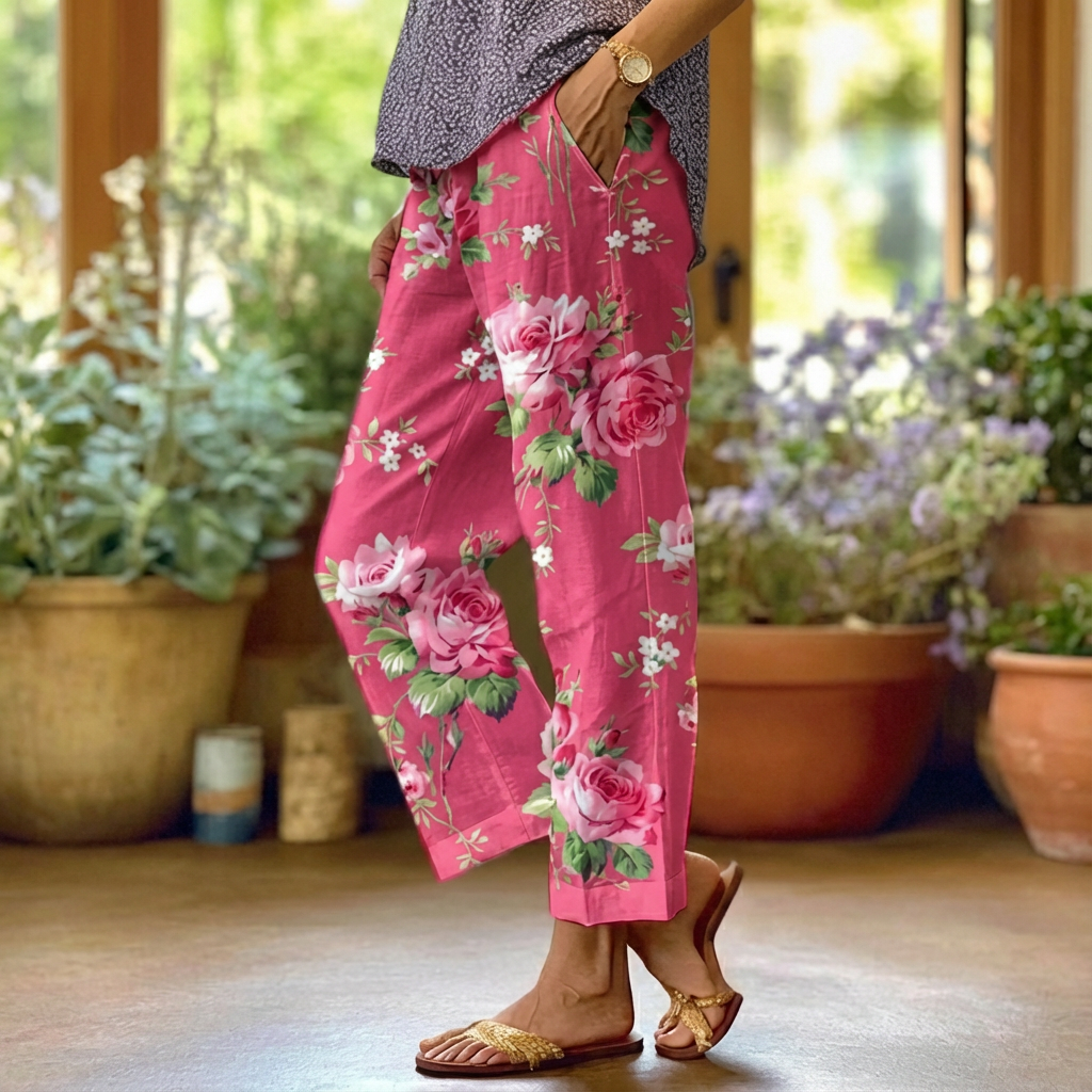 Lilah | Casual Pants with Floral Print