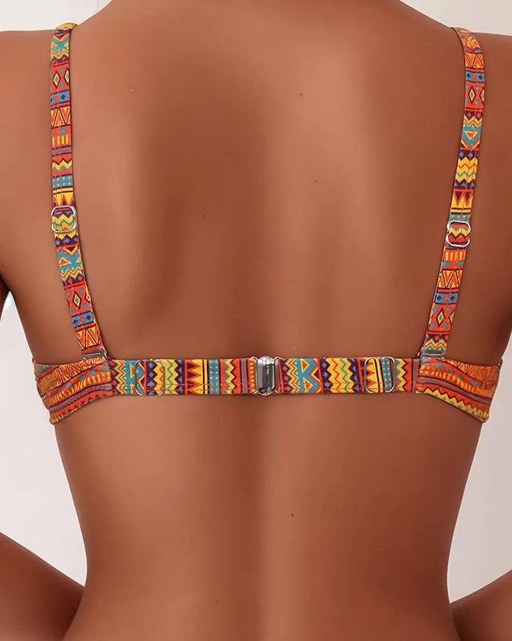 Rosa | Striped Print Two-Piece Bikini