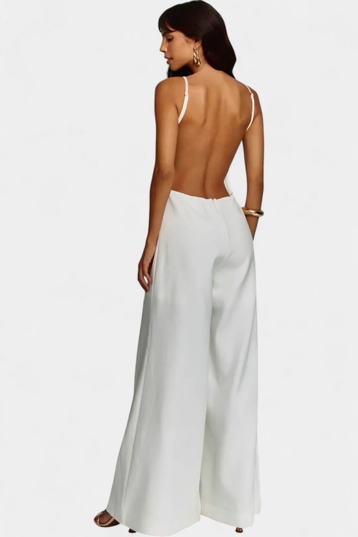 Belén | Wide-Leg Halter Jumpsuit with Radiant Fall