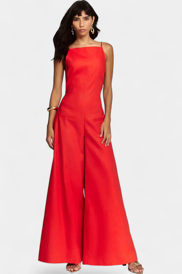Belén | Wide-Leg Halter Jumpsuit with Radiant Fall