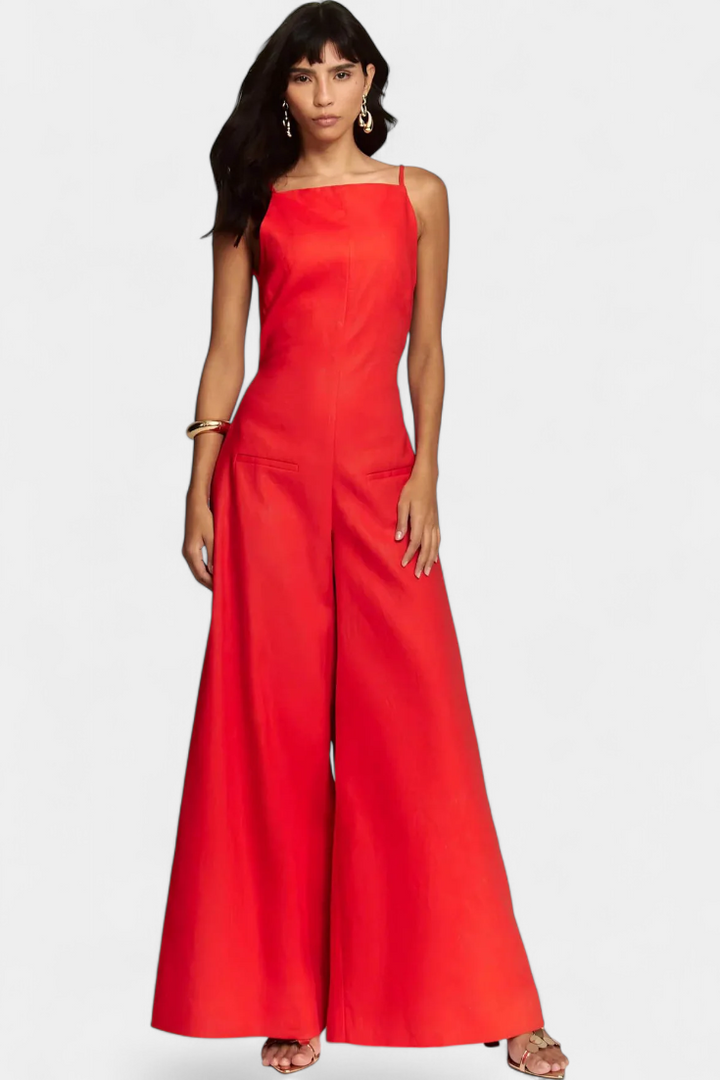 Belén | Wide-Leg Halter Jumpsuit with Radiant Fall