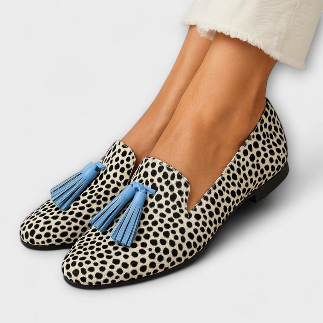 Mira | Sneakers with Tassels and Polka Dot Print