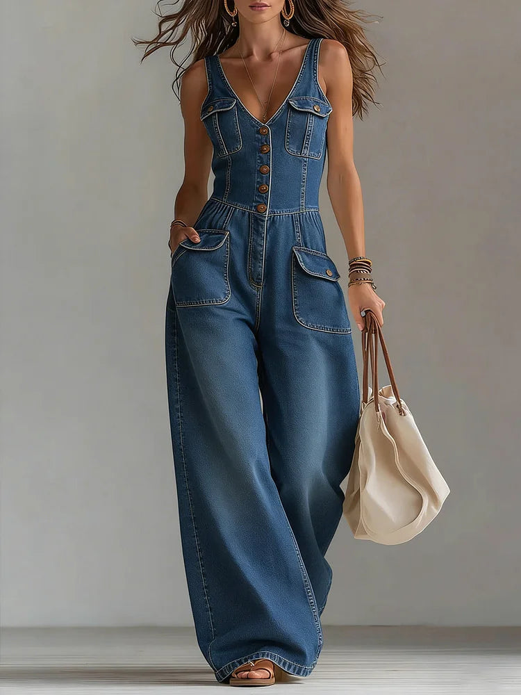 Precious | Octavie | Tuta in denim ampia