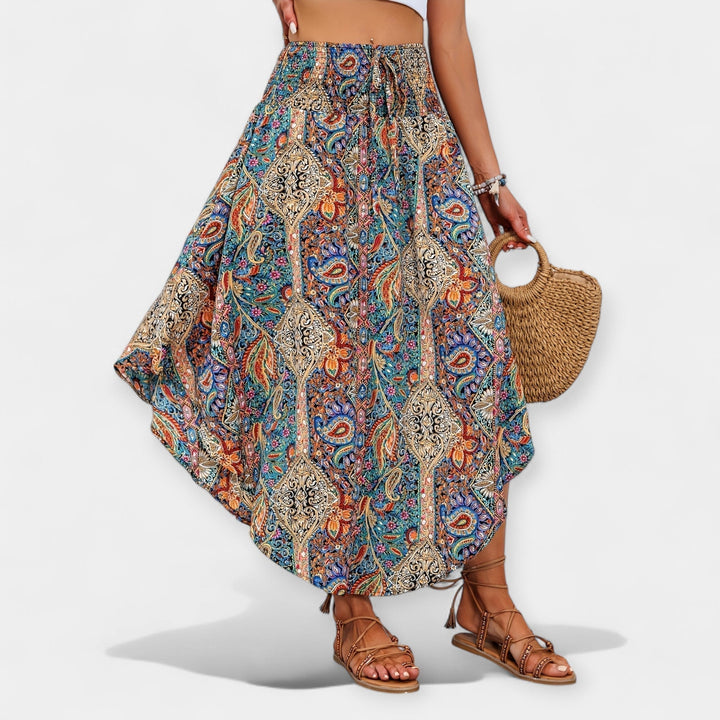 Sienna | High-Waisted Floral Midi Skirt