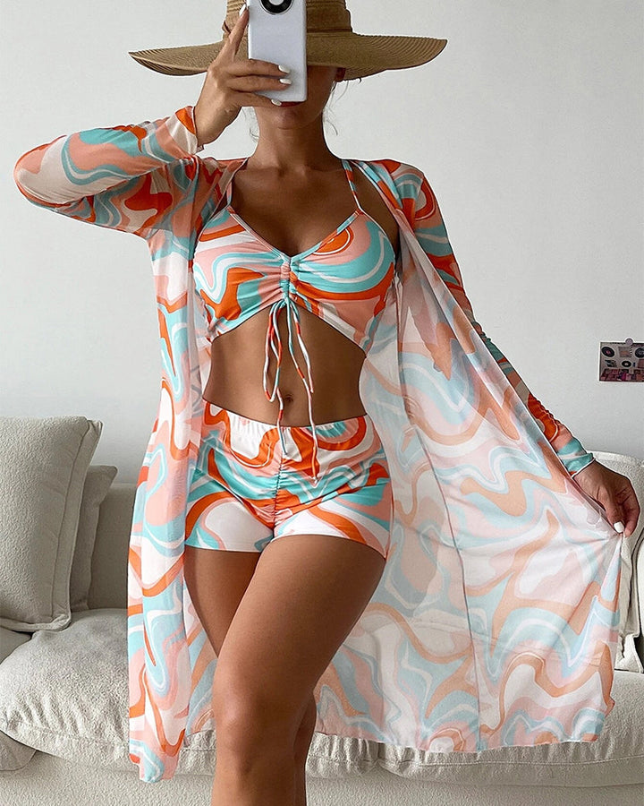 Gabriela | 3-Piece Printed Bikini Set