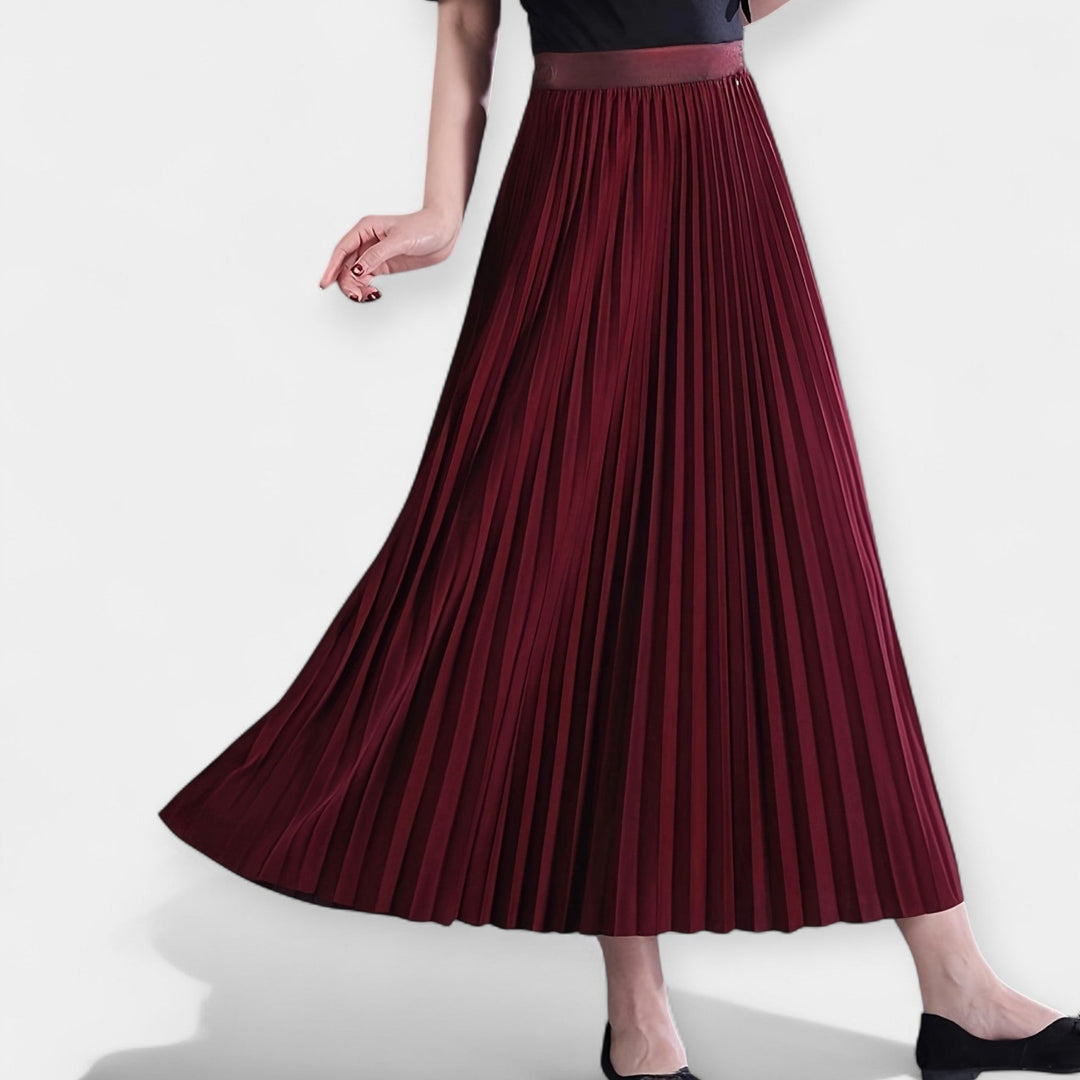 Odette | Satin Pleated Skirt