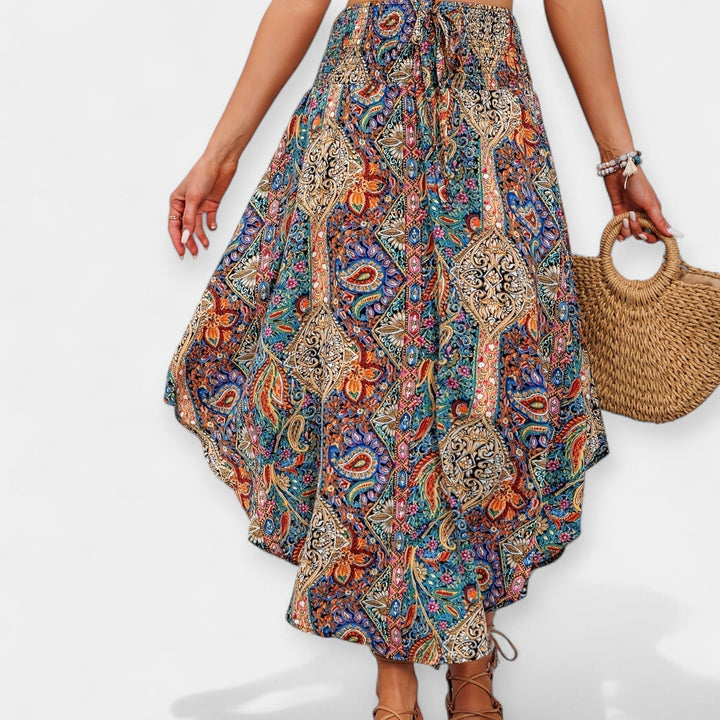 Sienna | High-Waisted Floral Midi Skirt