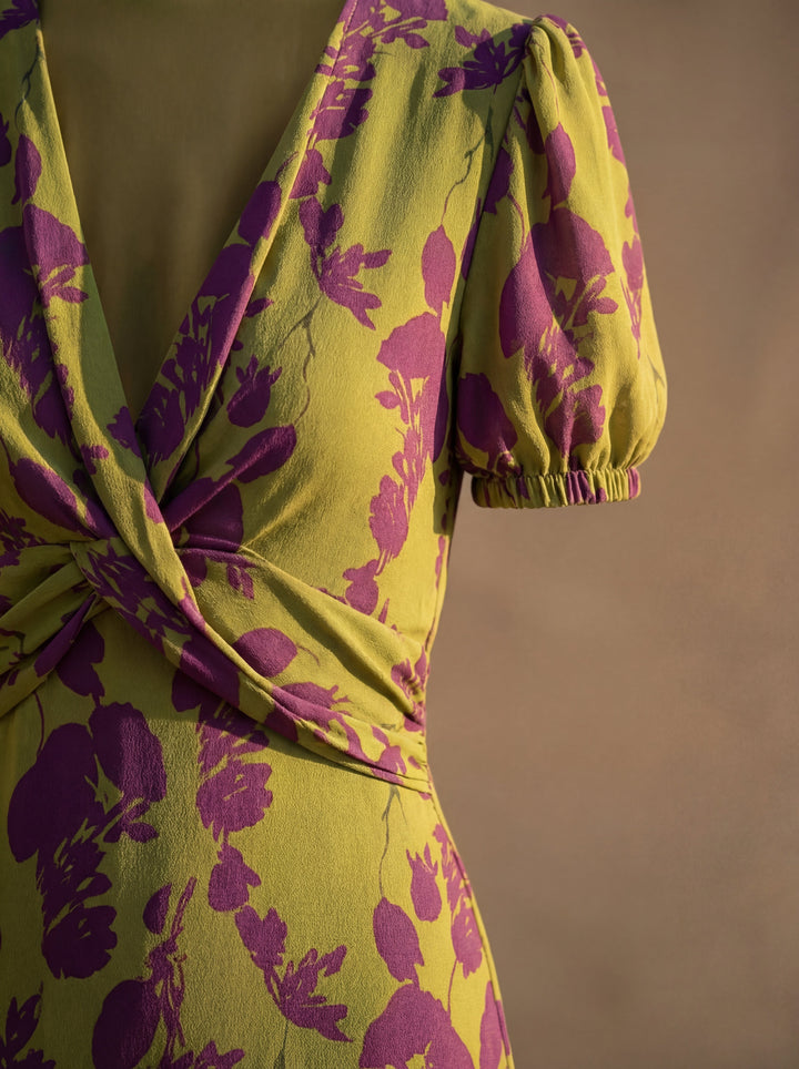 Thandeka | Floral Maxi Dress with Fluid Drape
