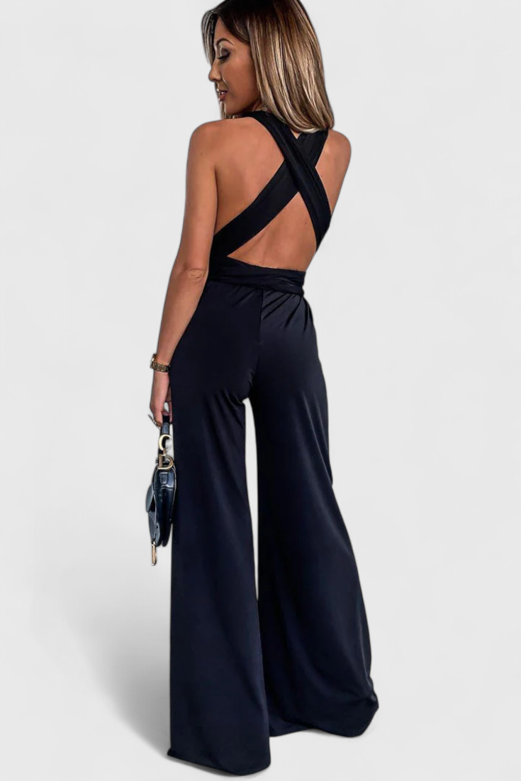Ivana | Wide-Leg Jumpsuit with Crossed Back