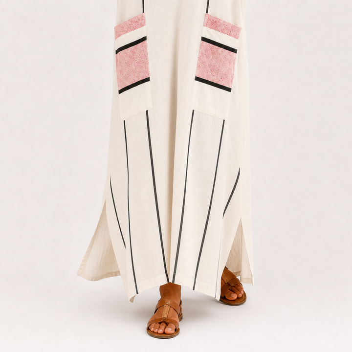 Adara Crudo Striped Kaftan