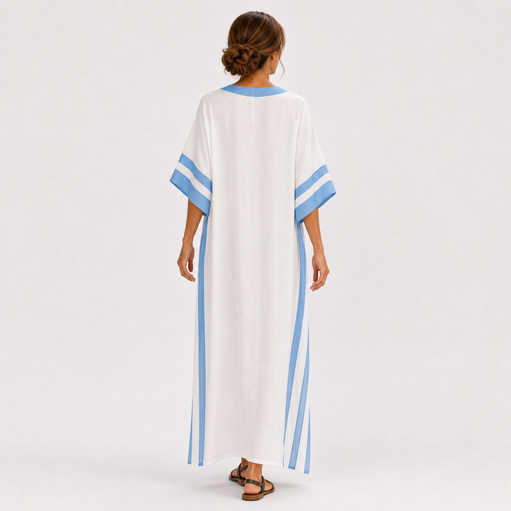 White Striped Alba Caftan
