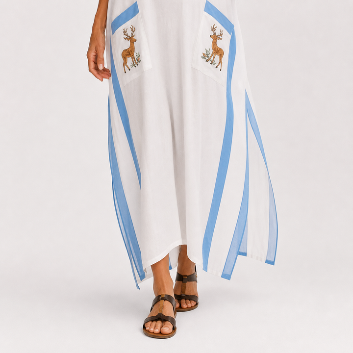 White Striped Alba Caftan