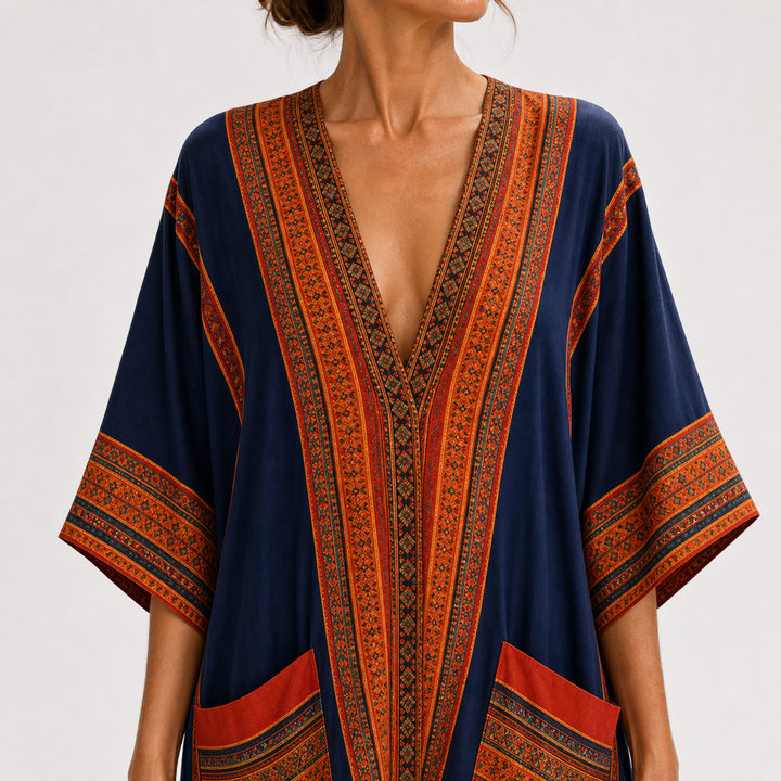Samira Ethnic Blue Caftan