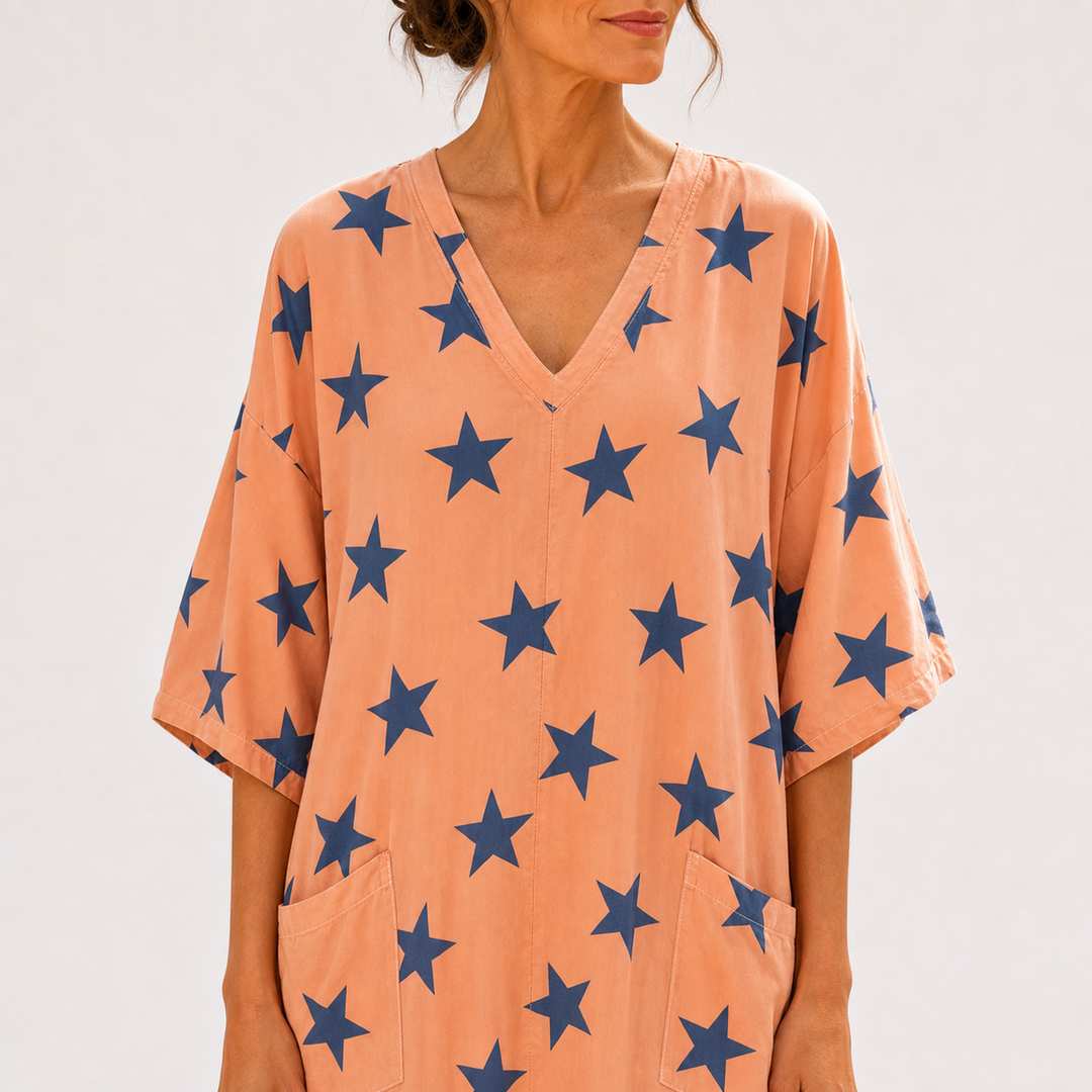 Selma Coral Stars Kaftan