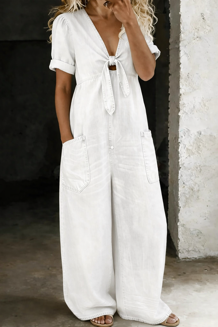 Naledi | Garance | Tuta in denim con scollo a V