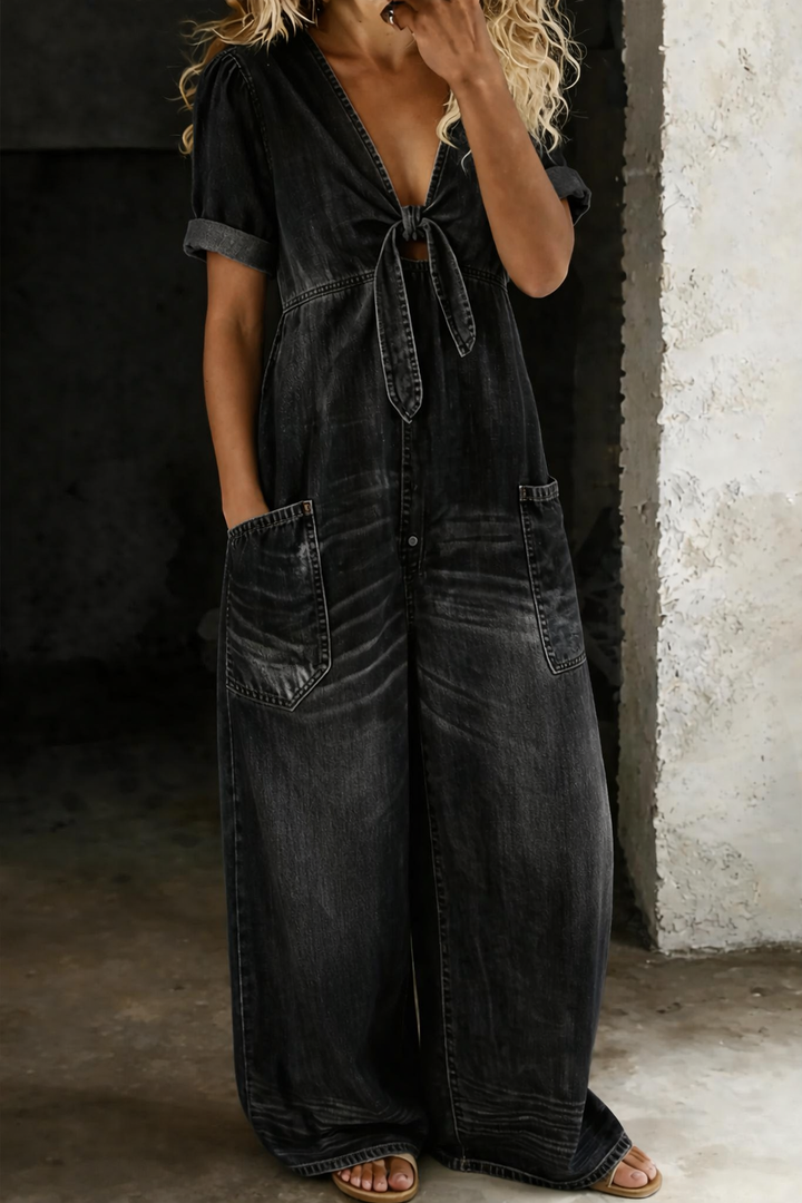 Naledi | Garance | Tuta in denim con scollo a V