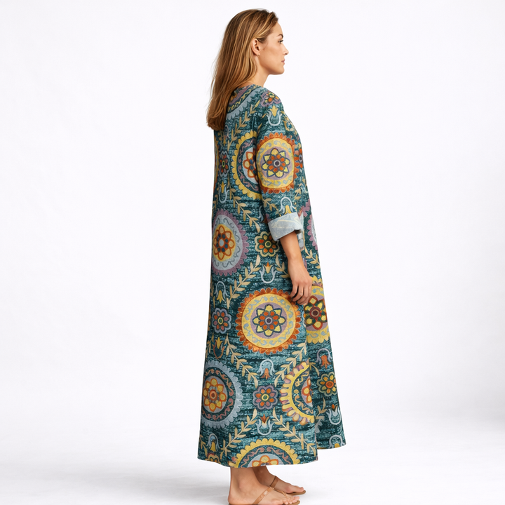 Elzabé | Geometric Midi Dress