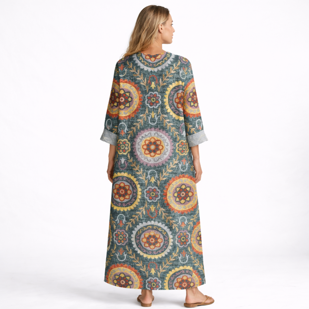 Elzabé | Geometric Midi Dress