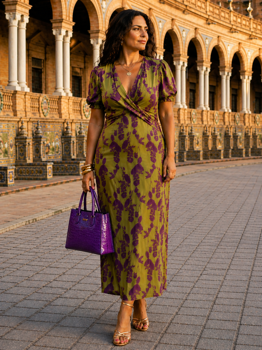 Thandeka | Floral Maxi Dress with Fluid Drape