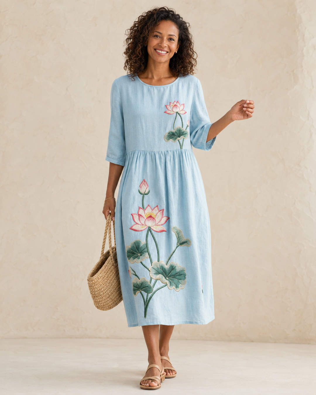 Kagiso | Elegant Maxi Dress with Embroidery