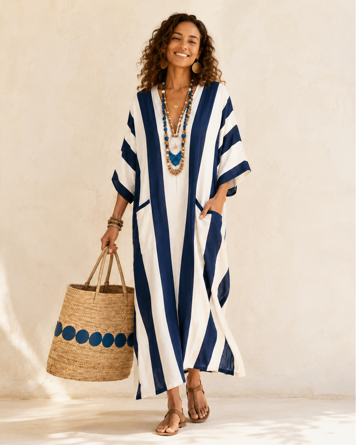 Yasmina Navy Blue Caftan