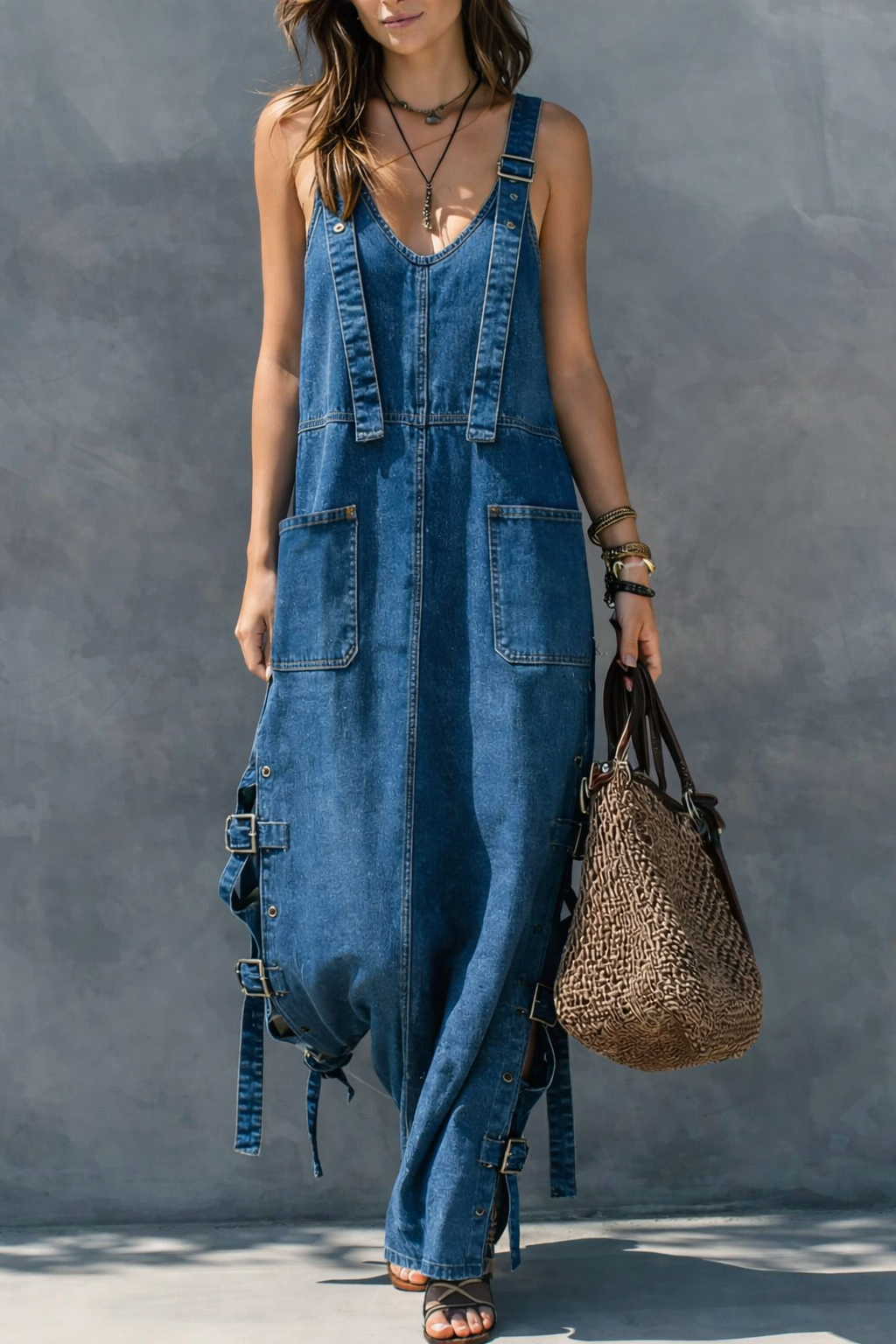 Sinazo | Joséphine | Tuta in jeans con vita elastica