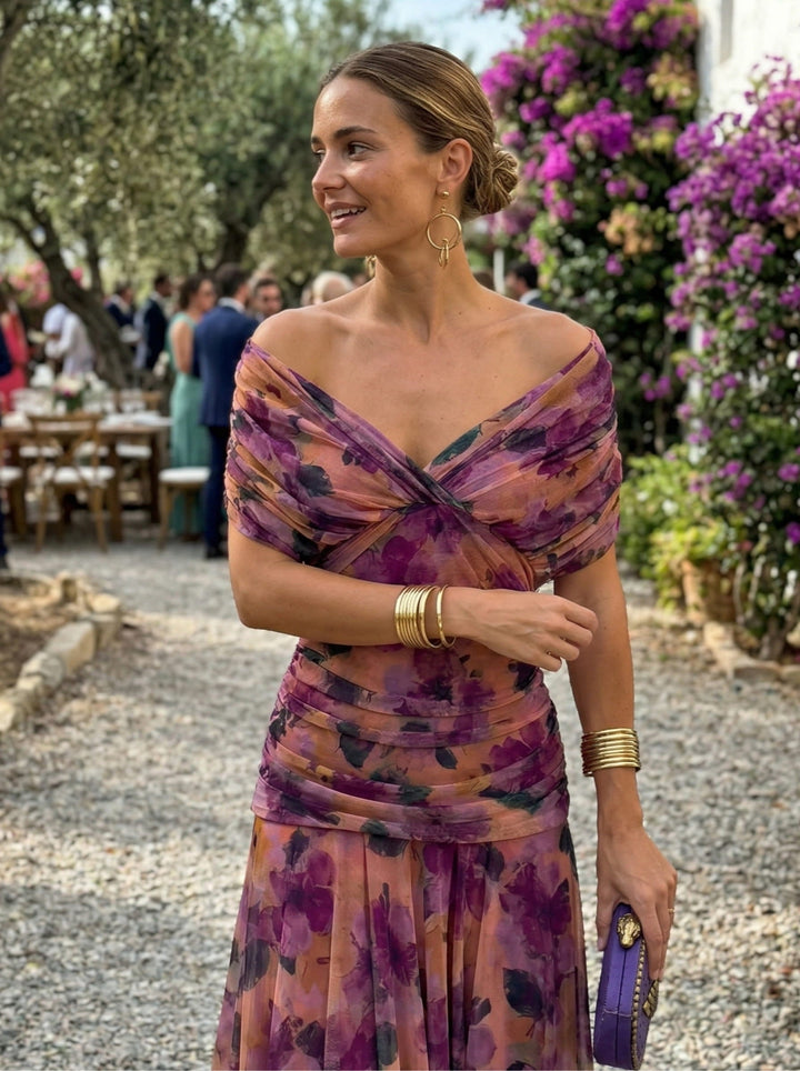 Amber | Long Dress with V-Neckline