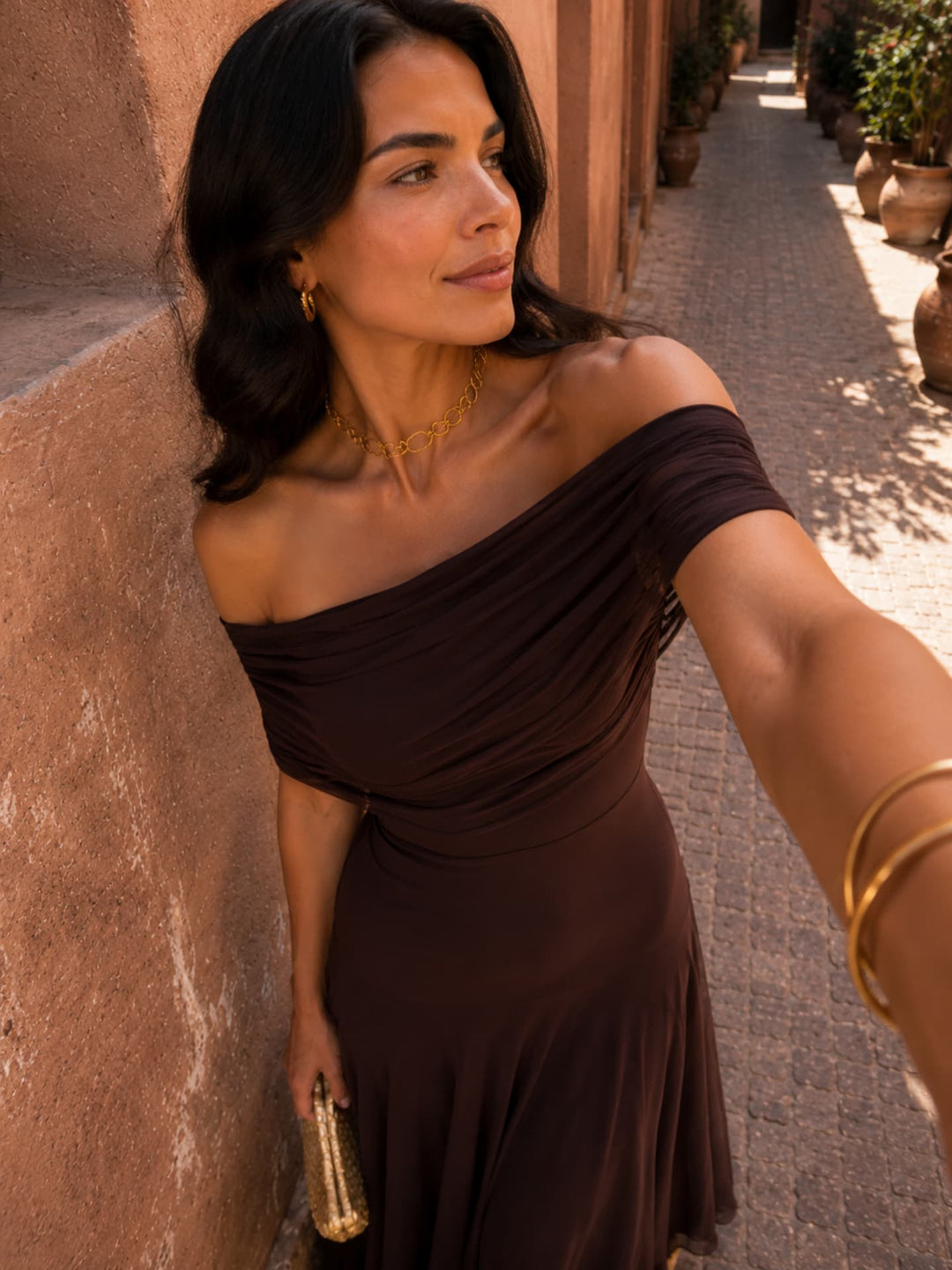 Palesa | Dress in brown