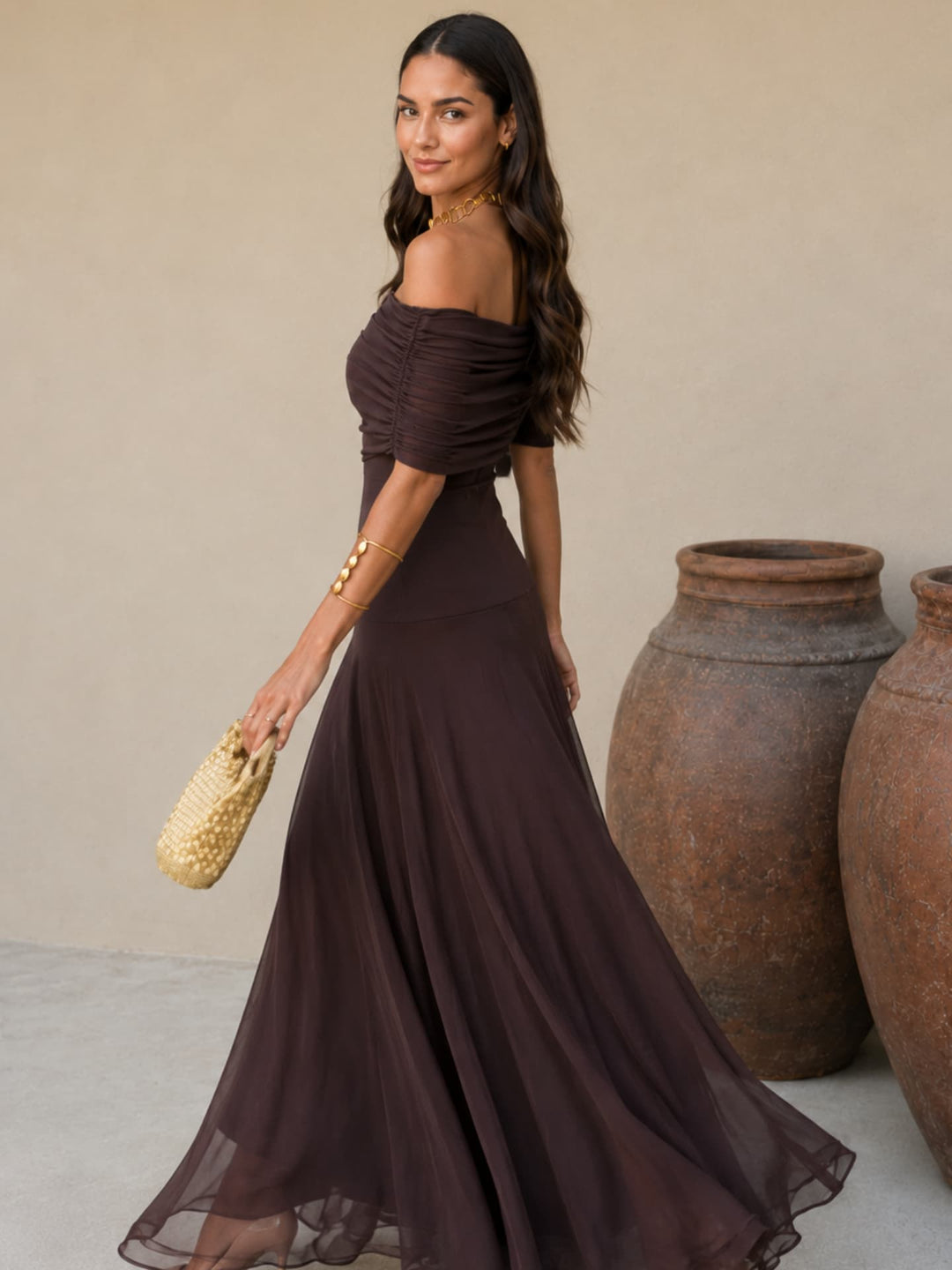 Palesa | Dress in brown