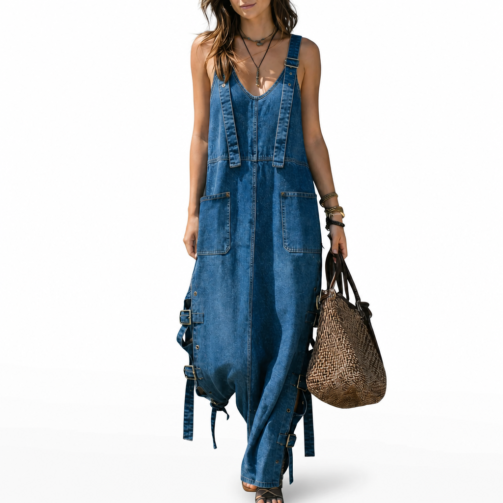 Sinazo | Joséphine | Tuta in jeans con vita elastica