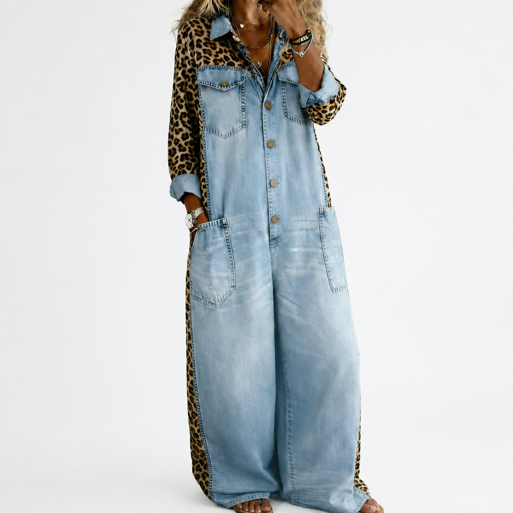 Palesa | Maelle | Tuta camicia in denim
