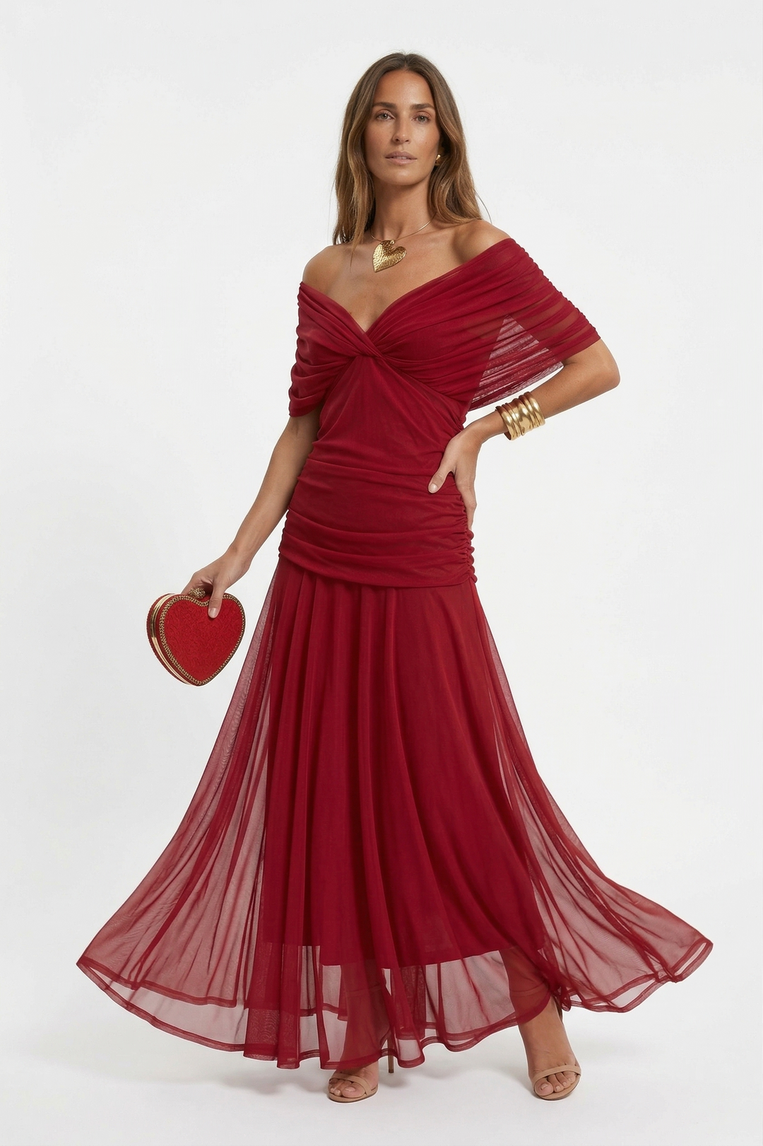 Amber | Long Dress with V-Neckline